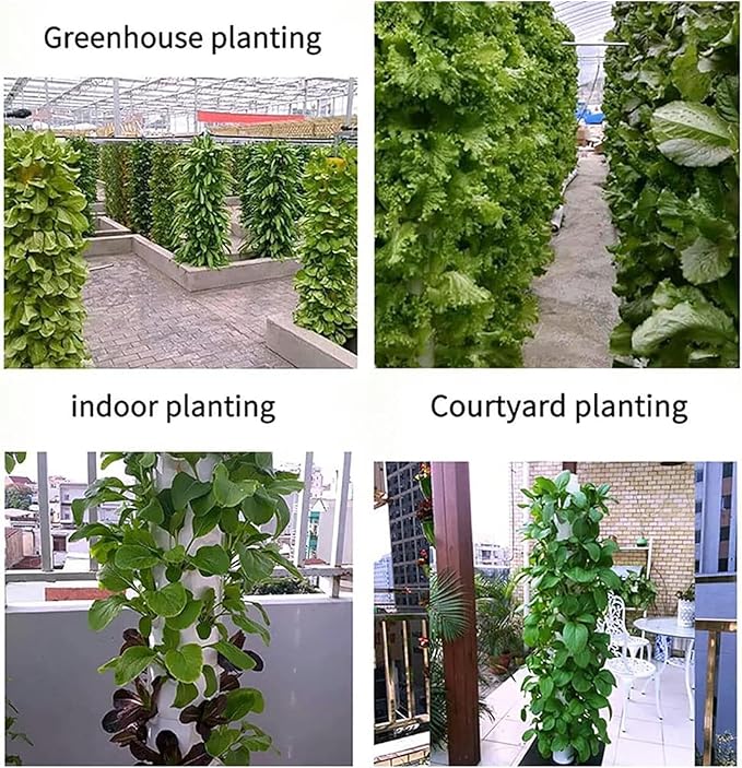 Hydroponics Tower Hydroponics Growing System for Indoor Herbs Fruits and Vegetables - Aeroponic Tower with Hydrating Pump Timer Adapter for Herbs Fruits and Vegeta
