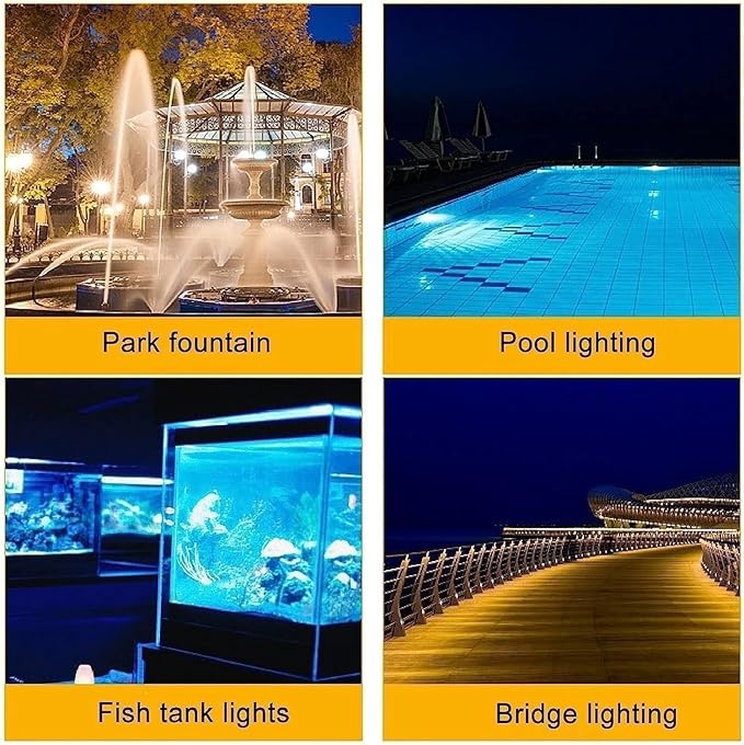 LED Underwater Spotlight - 12V IP68 Waterproof Mini Landscape Lighting with 30° Beam Angle