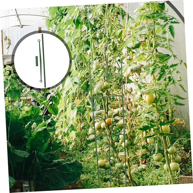 3sets Garden Trellis for Climbing Plants Sturdy Support Rack for Tomatoes Vines Vegetables Elegant Design for Use Easy Installation Clips