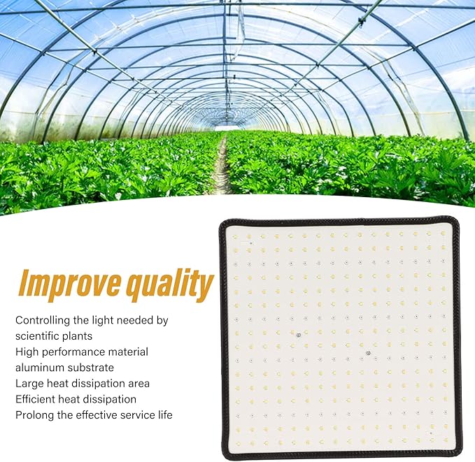 GLOGLOW Plant Grow Light 1000W Professional LED Plant Light High Brightness Scientific Control Excellent Heat Dissipation for Greenhouse (US Plug)