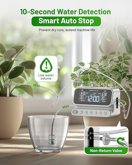 [All-New 2027] 2 Zone Automatic Plant Waterer for Indoor Unistyle Plant Watering Devices for Potted Plants Drip Irrigation System with Programmable