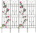 2 Pack Metal Garden Trellis 71 Fence Rustproof Garden Trellis for Climbing Plants Support Roses Flower Outdoor Lawn Brown 6FT
