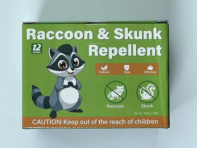 24 Pack Natural Skunk Pouches Skunk Raccoon Repellent Pouches for Outdoor Yard Garden House | Long-Lasting Protection | Safe for Dogs and Children
