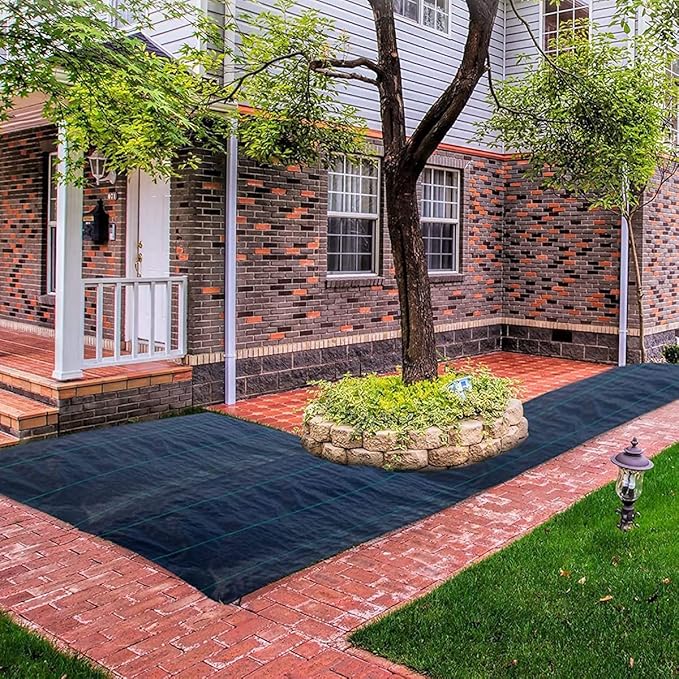 GeotextileWeed Barrier Landscape FabricHeavy Duty Geotextile Landscape FabricGround CoverPP Woven Garden Ground Cover Gardening MatGarden Weed Barrier Fabric (Size : 0.9x50m/3x164ft)