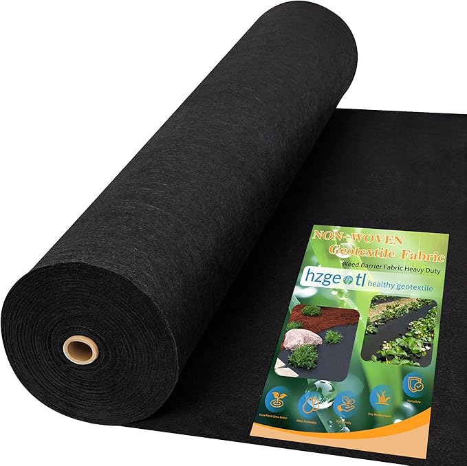 Premium 6oz Landscape Fabric3ft x 200ft Pro Garden Weed Barrier-Durable &amp Heavy Duty Weed Block Gardening Mat Easy Setup &amp Superior Weed Control Eco-Friendly &amp Convenient Design- Non Wo