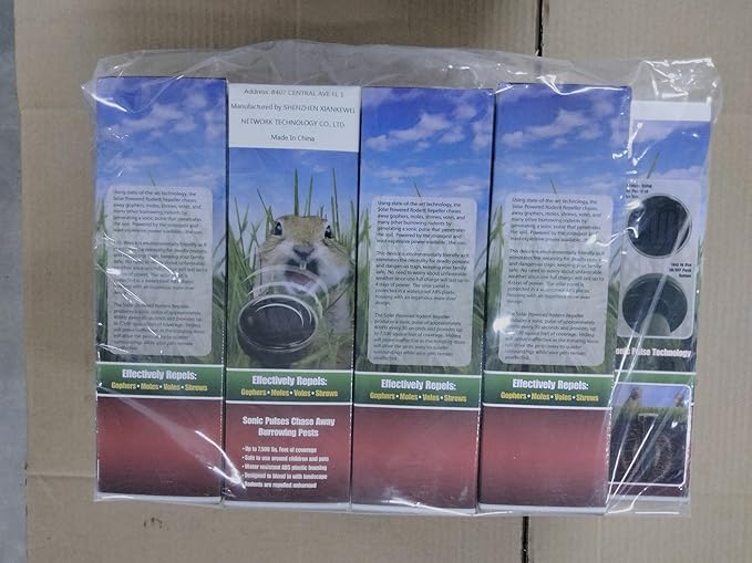 28 Pieces Solar Mole Repellent Ultrasonic Outdoor Gopher Deterrent Spikes for Garden Yard Lawn Waterproof Solar Powered Repeller for Groundhogs Voles Snakes and Other Burrowing Animals (Round)