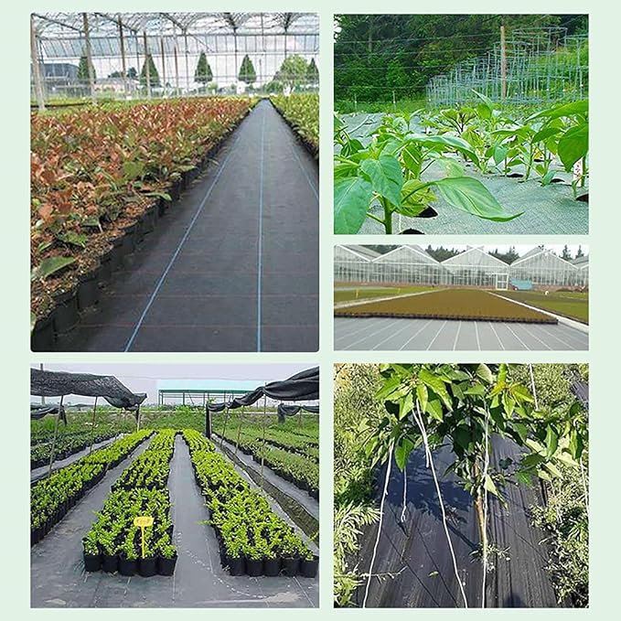 Weed Control Fabric Weed Membrane Roll Tear-proof Garden Underlay Weed Control High Density Landscape Weed Matting for Patios Garden Flower Beds Pond(1.0 * 200m)