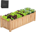 VIVOSUN 3.6 x 1.3Ft Wooden Raised Garden Bed 43.5 x 16 x 14 Inches Outdoor Wood Planter Box with Screwdriver and a Liner for Garden Patio Balcony Backyard and Outdoors