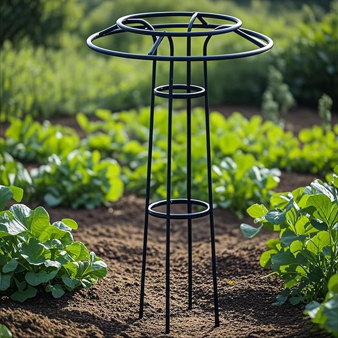 Garden Trellis - Vertical Support Decorative Frame Weatherproof Design | Adjustable Umbrella Shape with Iron Frame for Balcony Gardening Flower Climbing Vegetable Vines in Patio and Greenhouse