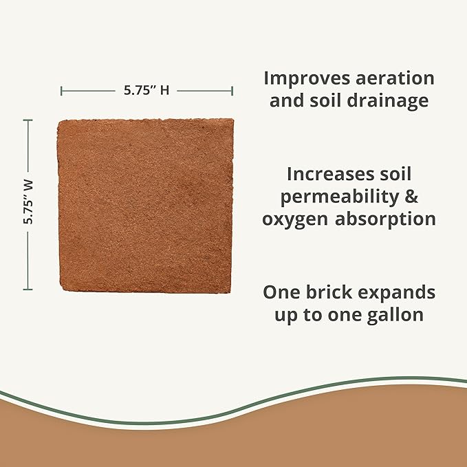 Coco Bliss Coco Coir Bricks (250gm Bricks 70-Pack) - Organic Coco Coir for Plants - OMRI-Listed Coconut Coir for Plants - Coconut Coir Bricks - Coco Peat for Plants Garden Soil &amp Organic Mulch