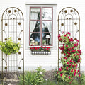 2 Pack Large Garden Trellis Heavy Duty Rustproof Iron Plant Trellis for Potted Plant Support Metal Climbing Rose Trellis Vine Vegetable CucumberBlack-71 H x 19.7 W