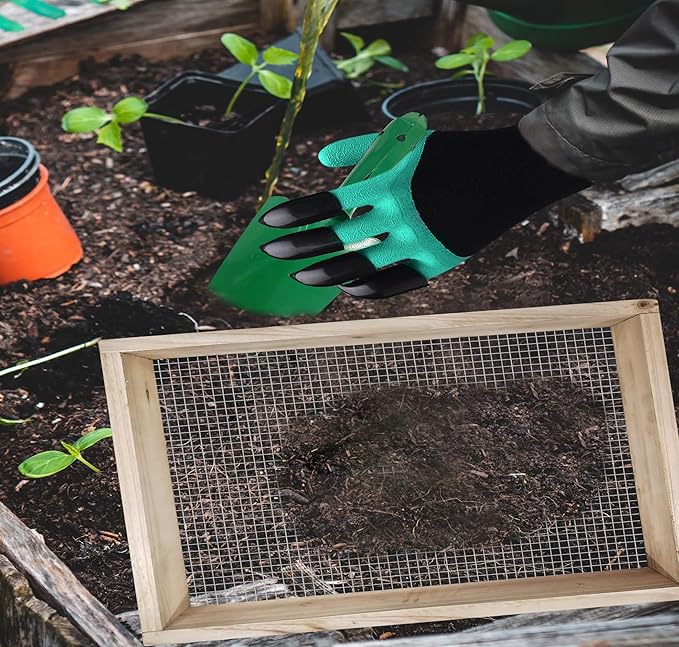 Soil Sifter Dirt Sifter for Gardening Compost Sifter Garden Sieve Light Wood Sifter for Rocks Screen Sifter Top Soil/Peat Moss/Worm/Leaves/Loam Soil/SandGreat Garden Tool for Plants &amp Vegeta