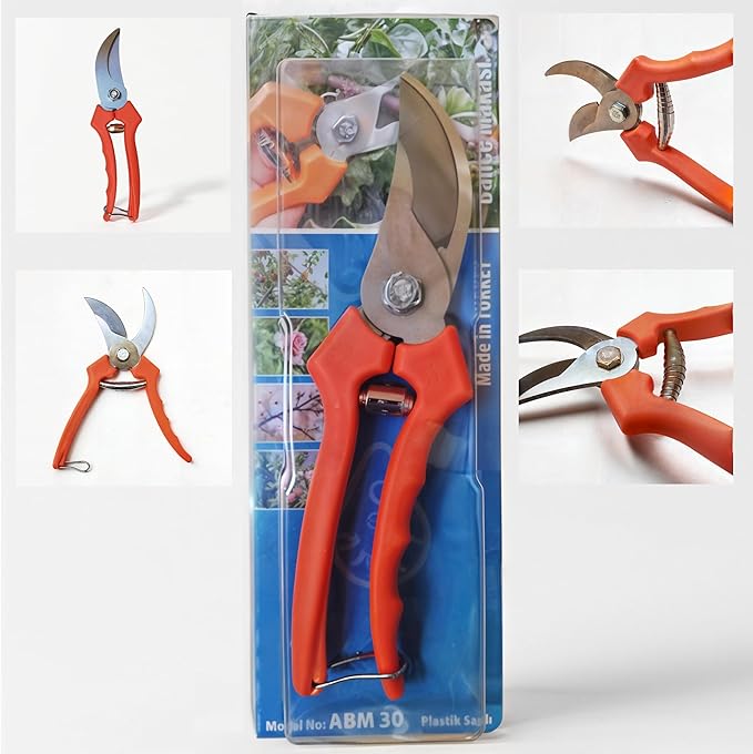 Handcrafted Garden Tools Set – Durable 8mm Axon Iron Spade Anchor &amp Harrow with 7 Gears Includes Adjustable Garden Shears Lightweight &amp Sturdy Tools for Gardening &amp Landscaping 4 Piece