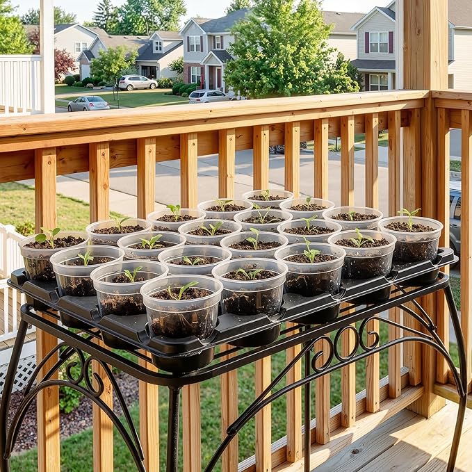 homenote 3 Inch Seed Starting Trays with Humidity Domes for Plants 4 Pack 20-Cell Seedling Starter Trays Plant Starter Germination Trays for Pots Seedlings for Indoor Outdoor Fits 3 Nursery Pots