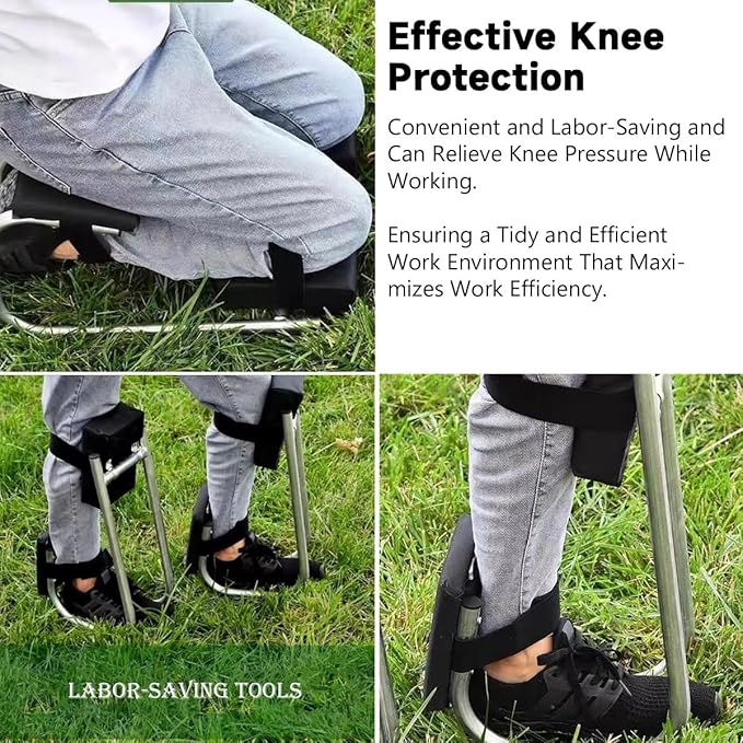 Knee Seat for GardeningStrap on Kneeling Device for GardenErgonomic Gardening SeatGarden Work Seat for Farm WorkGardeners Tool Seat for Protect KneesSuper Cozy &amp Improve Work Efficiency (Mix-