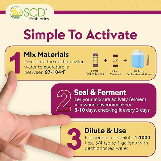 ProBio Balance Original - Make 20X More Farm &amp Garden Soil Conditioner Super Concentrate of Effective Beneficial Microorganisms OMRI-Listed for Organic Farms Gardens – 1 Liter (4 Pack)