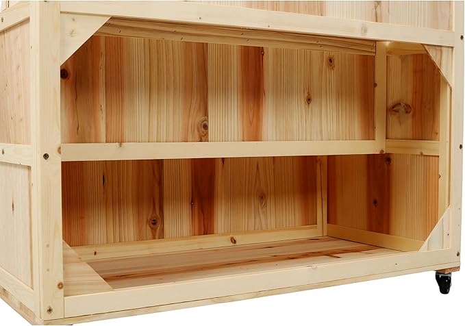 3 Tiers Raised Garden Bed with Trellis 53 H Vertical Planter Box with Wheels Back Storage Area for Flowers Vegetables Herbs Natural