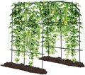 DoCred Large Garden Arch Trellis for Climbing Plants 87'' H x 75'' L x 71'' W Outdoor Grape Vine Trellis Arch Arbor Gazebo Grape Trellis for Climbing Plants Courtyard and Garden Decoration Black