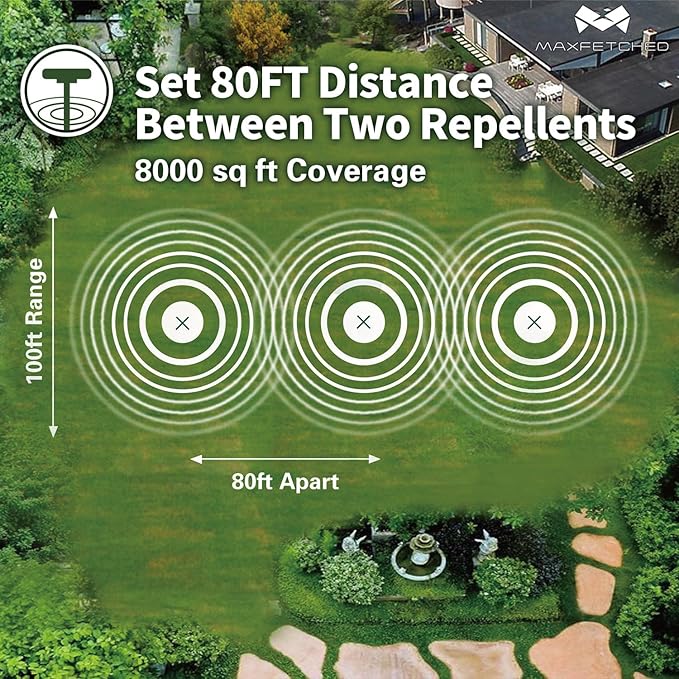 Solar Snake Repellent Ultrasonic Outdoor with LED Light Sonic Mole Repeller Solar-Powered Snake Mole Vole Gopher Away for Lawn Yard 4PK
