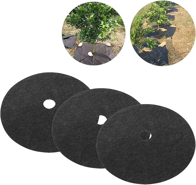 30Pcs Weed Barrier Landscape Fabric Degradable Non Woven Garden Ground Cover Weed Block Gardening Mat for Agriculture Garden Ground