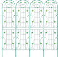 4 Pack Metal Garden Trellis 86.7 Tall Cream White Plant Support Rustproof Climbing Trellis for Vegetables &amp Flowers 19.7 Wide Easy Assembly (Green)