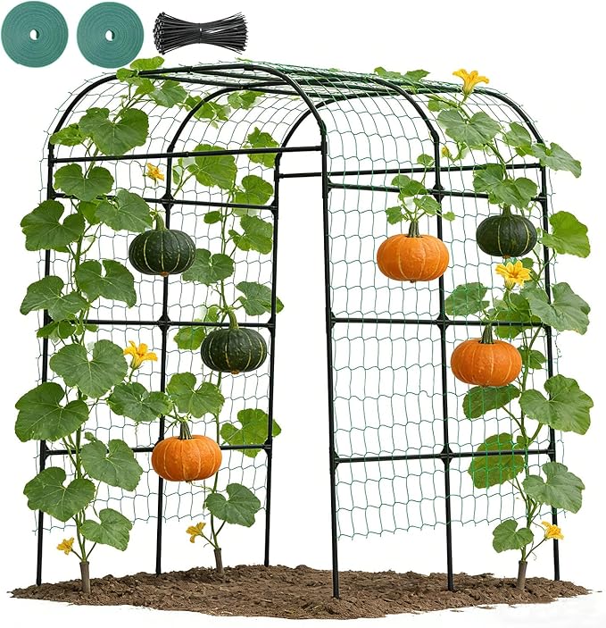Suteck Tall Garden Arch Trellis 7.5ft – Metal Garden Arch for Climbing Plants Easy Assembly Outdoor Trellis for Vines &amp Flowers Home Gardeners