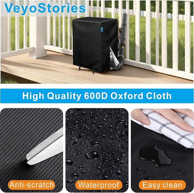 Heavy-Duty Backpack Blower Cover Universal Fit for Multiple Brands of Blowers Waterproof &amp Windproof 600D Oxford Cloth with UV Protection – All-Weather Dust Cover.