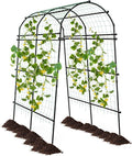 7.5FT Tall Plant Support Archway 71 x 43-63 x 90 Garden Arch Trellis for Climbing Plants with PE Coated Metal Structure for Climbing Vine/Vegetables/Fruit/Flower for Raised Bed
