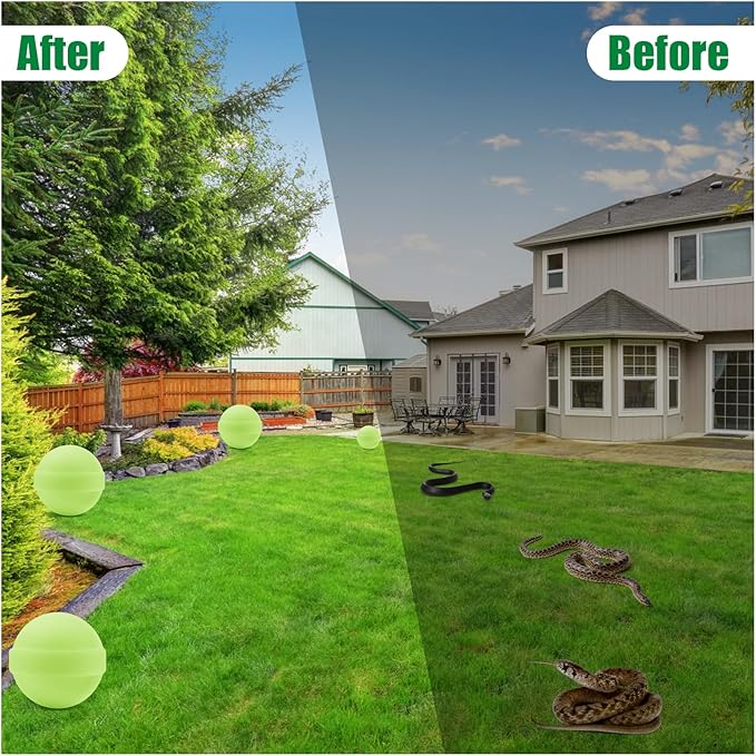 24 Pack Snake Repellent for Yard Powerful Snake Away Repellent for Outdoors Moth Balls for Snakes Pet Safe Snake be Gone for Lawn Garden