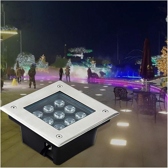 4PCS Underground Light LED 85-265V Landscape Lights IP67 Waterproof Path Light Underground Light LED Landscape In-ground Well Lights Decorative SpotlightWarm Light-3W