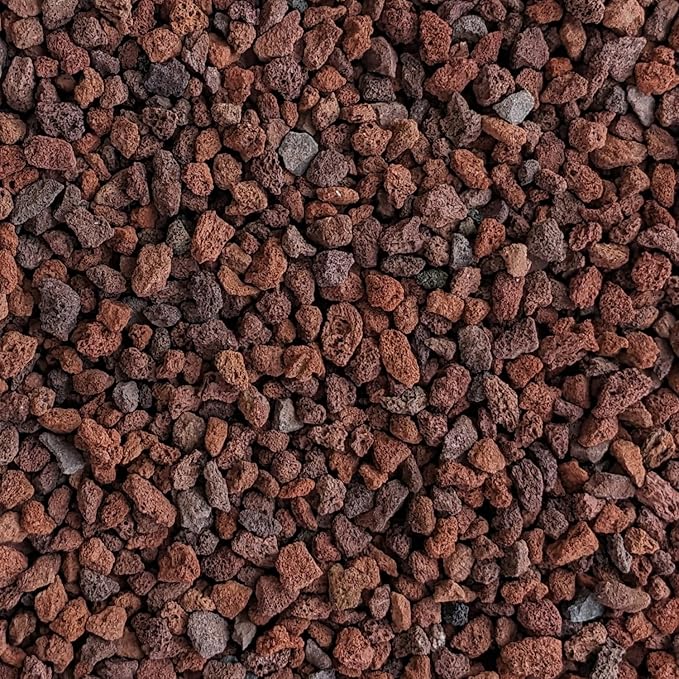 Red Lava Rocks for Plants Natural Horticultural Volcanic Rock (1/4 Size) (Mined in USA) (10-lb Bag)