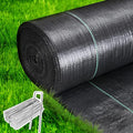 Ground Cover Membrane Weed Blocker Fabric 2ft Wide with Ground Nails and Gaskets for Erosion Control Landscape Fabric Weed Barrier (Color : WxL Size : 0.6x15m/2x49ft)