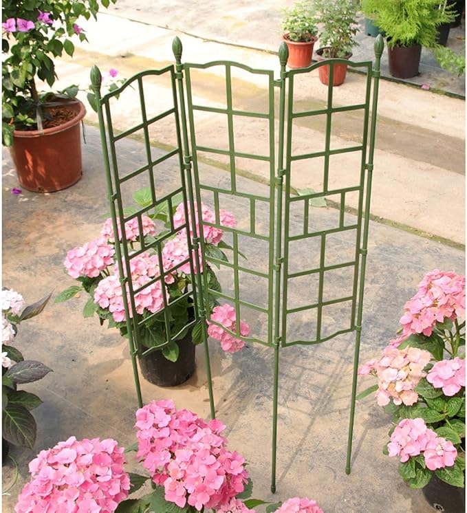 Garden Trellis For Indoor And Outdoor H: 90 120 150cm Foldable Potted Plant Support Stand With PP Mesh Plant Lattice Fence For Climbing Plants Roses Vegetables Flowers Clematis(Size:50x90cm(19.7