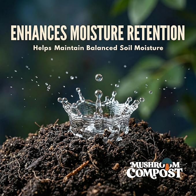 Mushroom Soil Compost Pail Organic Nutrient-Rich Garden Soil for Vegetables Flowers Raised Beds Lawn &amp Planting Mix (35 lb)