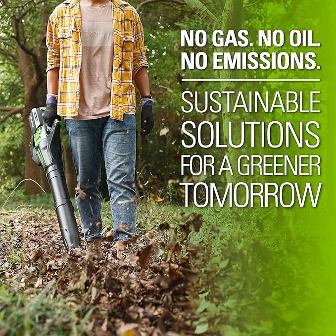 Greenworks 80V (150 MPH / 500 CFM / 75+ Compatible Tools) Cordless Axial Leaf Blower 2.0Ah Battery and Charger Included