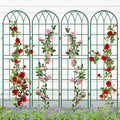 SUNYRISY 4Pack Metal Garden Trellis for Climbing Plants Outdoor 59x16in Metal Plant Support for Flowers Tomato Cucumber Rose Vegetable Garden Courtyards Lawns Decoration Green