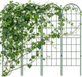 4 Pack Metal Garden Trellis for Climbing Plants 71 Inch Green Metal Garden Trellis for Vines Plant Rose Vegetable SupportLarge Decorative Outdoor Trellis