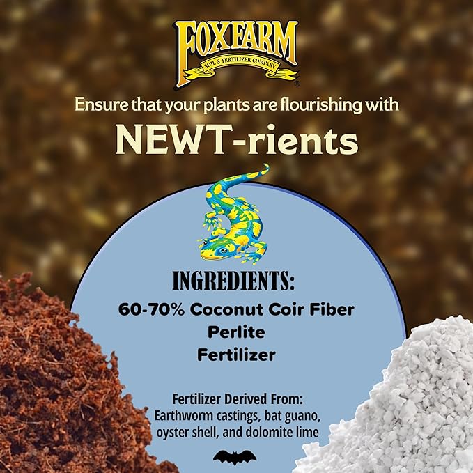 FoxFarm Salamander Soil Potting Mix 1.5cu ft - Watering Holding Properties Made for Plants and Cuttings Indoor/Outdoor Cultivation - Reduces Frequent Waterings