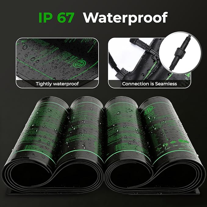 Seedling Heat Mat - KOKOPRO Durable Waterproof Heat mat for Plants Warm Hydroponic Heating Pad for Indoor Home Gardening Seed Starter 10 x 20.75（4 in1）