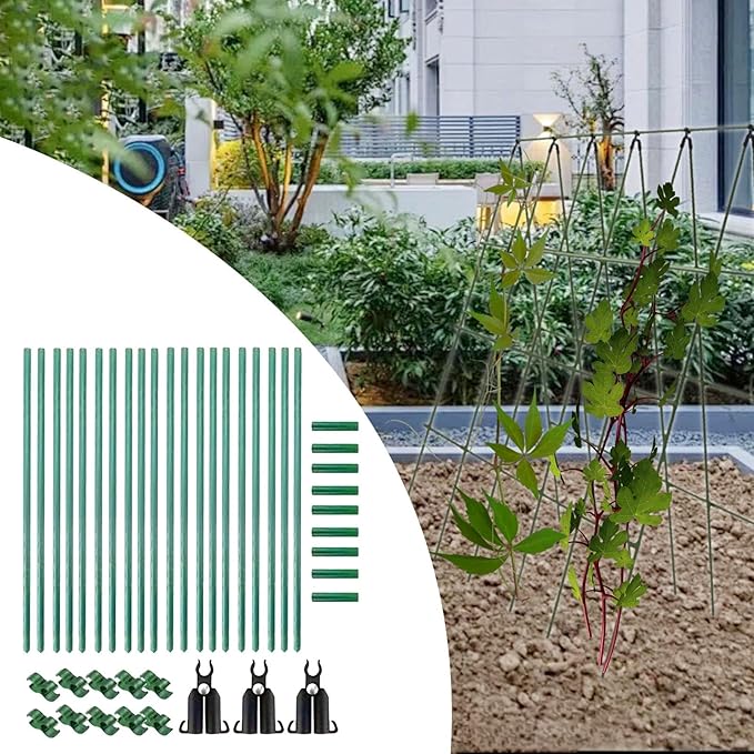 Cucumber Trellis A Frame Garden Trellis Foldable Premium Plant Grow Support for Climbing Plants Cucumber Tomato Grape Outside