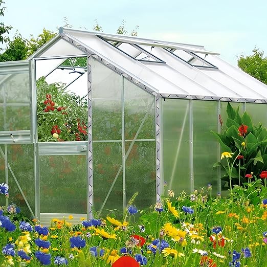 6.6 Ft Wiggle Wire and U-Channel for Greenhouse PVC Coated Spring Wire &amp Aluminum Lock Channel Bundle 20 Sets for Secure Poly Film or Shade Cloth Attachment