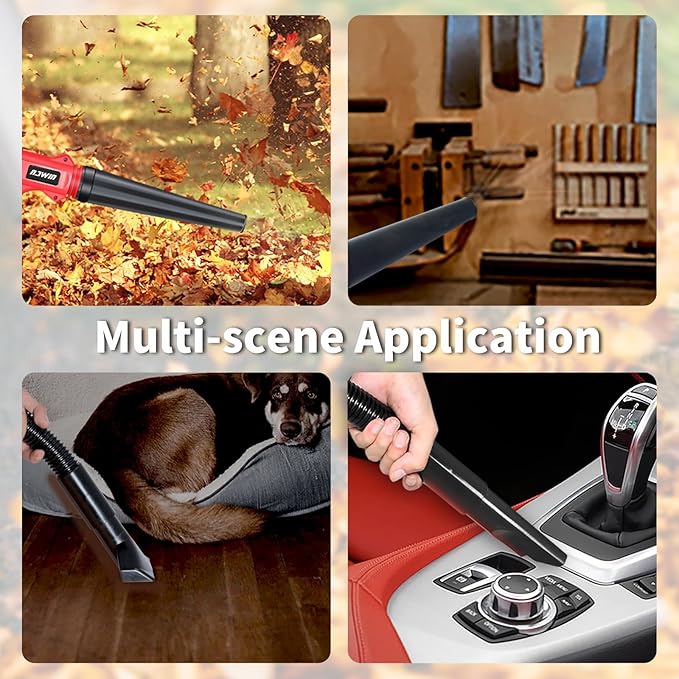 NAWIN Mini Electric Blower KitLeaf Blower with Battery &amp Charger20V Handheld Lightweight Mini Blower for Lawn Compact Electric Leaf BlowerCar Drying Blower Leaf Vacuum Cordless with Bag&ampSn