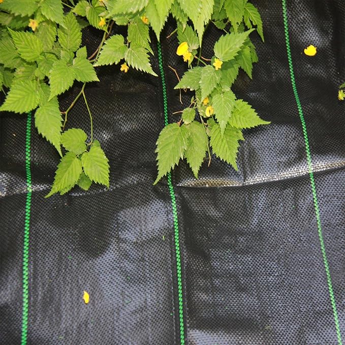 MTB Supply 3 Ft Width by 150 Ft Length Landscape Fabric Woven Weed Barrier PP Black