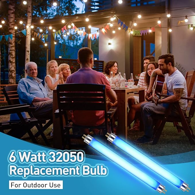 10Pack 32050 6Watt UV Replacement Bulbs F6T5/BL Fluorescent Tube G5 Base Mosquito &amp Flying Insect Trap Bug Zapper Light Bulb Compatible with DT2000XL DT2000XLP