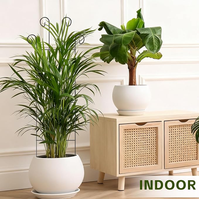 Trellis for Climbing Plants Indoor 4 Pack 31'' Metal Plant Trellis Indoor for Potted Plants Sturdy Plant Support Outdoor for Ivy Pothos Monstera Hoya Flower Vine Wave Shape