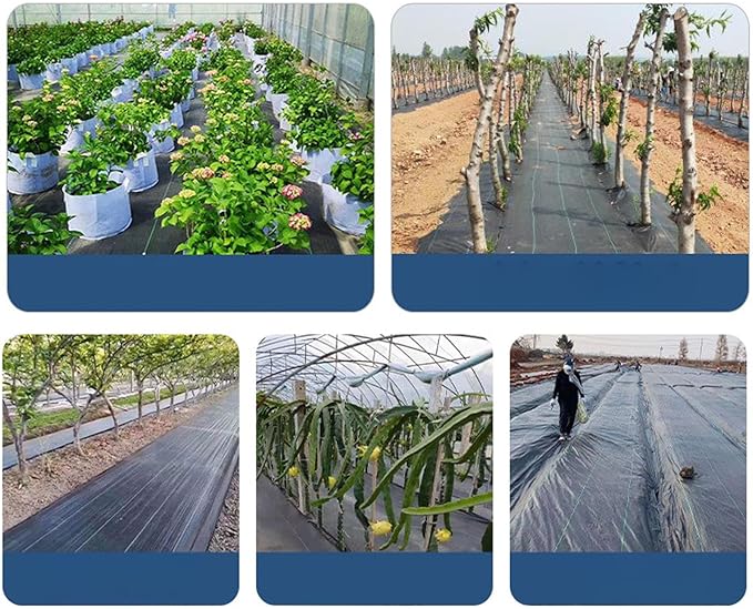 Landscape Fabric for Gravel - Garden Blocker Sheet | 1.6x164ft Ground Cover Fabric with Heavy Duty Material Sturdy Barrier Layer for Vegetable Beds Flower Gardens Greenhouse Landscaping