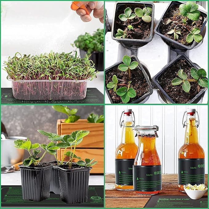 2 Pack Seedling Heat Mat for Seed Starting20 x 20.75 Waterproof Heating Pad for Indoor Plants Germination(L)