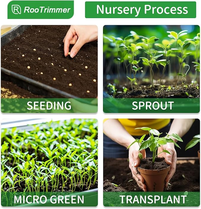 20 Pack Shallow 1020 Trays No Holes Heavy Duty Reusable Seed Starter Flat Seedling Tray for 72/128 Cell Plug Tray Transplant Microgreen &amp Seed Germination (21×11 1.6 Deep TD538)