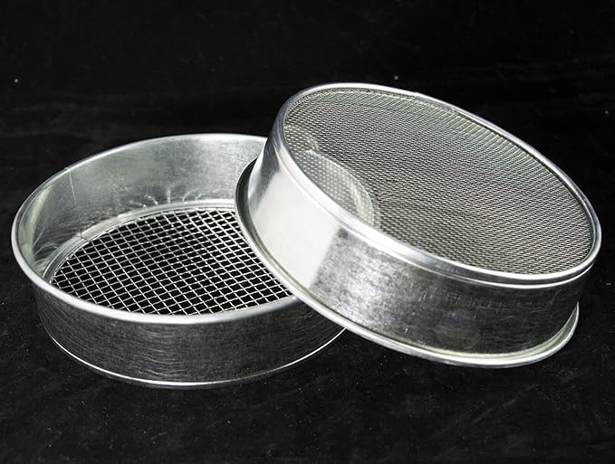 Set of 2 Mini Soil Sieves 1/16 &amp 3/16 - Bonsai/House Plant Re Potting Tool -qln