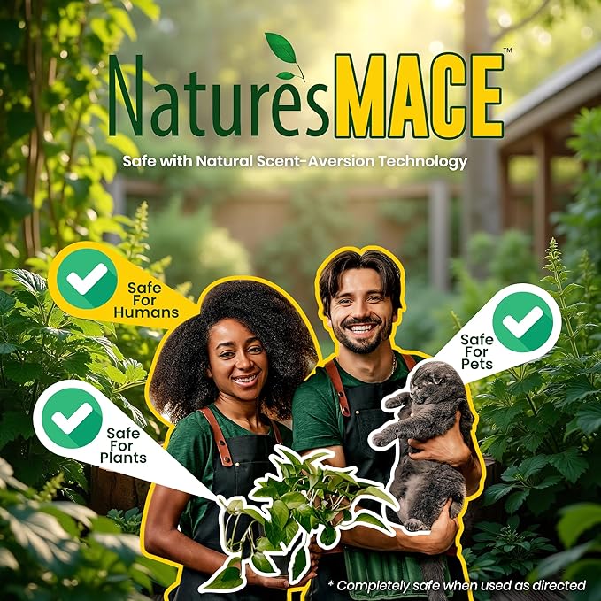 Nature's MACE Cat Mace Cat Repellent Training Liquid Deterrent Tool Makes 16 Gallons Keep Out of Lawn &amp Garden Large Areas Outdoor &amp Indoor Use Yards Landscaped Plants 1 Gallon Concen
